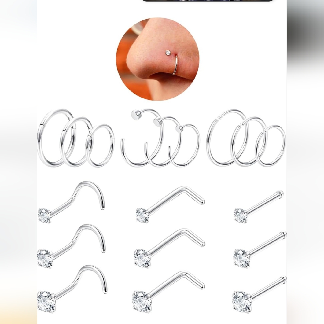 18 Nose Rings